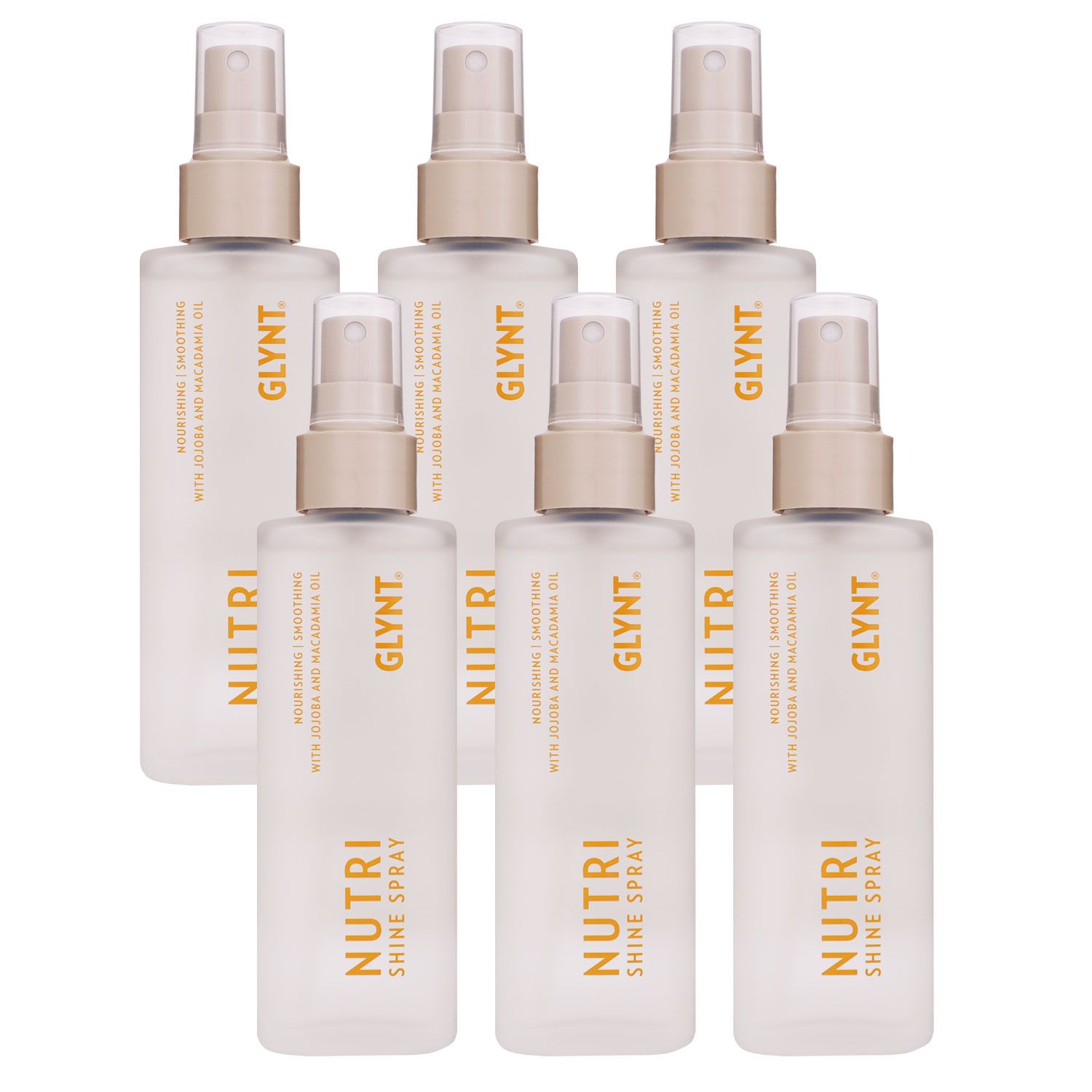 Glynt Nutri Shine Spray 6 x 100 ml Haar�l mit Jojoba & Macadamia Set