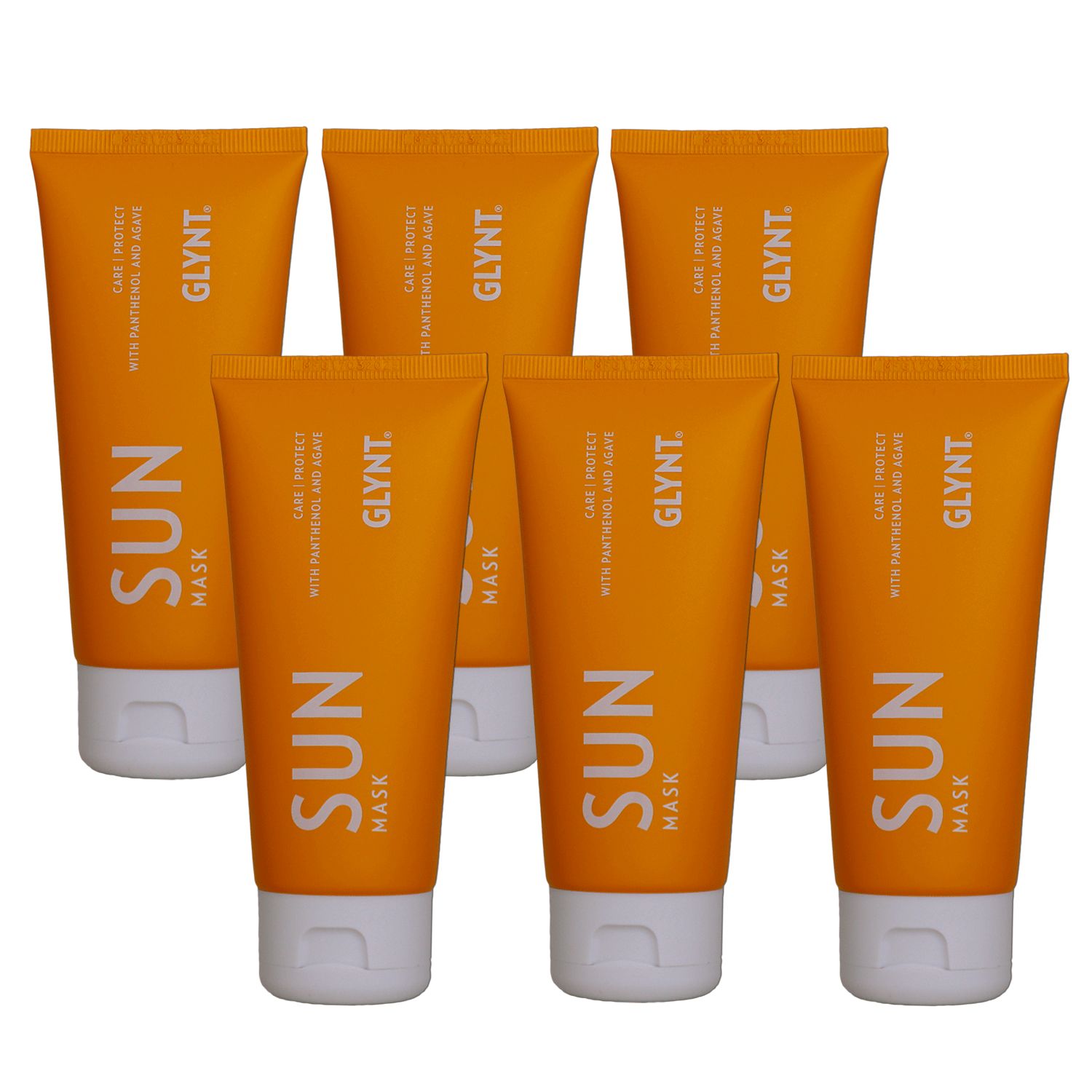 Glynt Sun Mask 6 x 100 ml f�r Sonnenstrapaziertes Haar Set