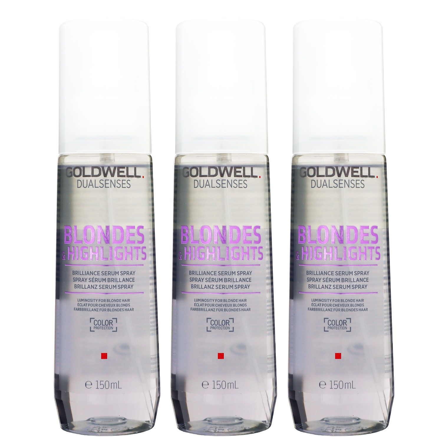Goldwell Dualsenses Blondes & Highlights 3 x 150 ml Anti Yellow Serum Spray Set