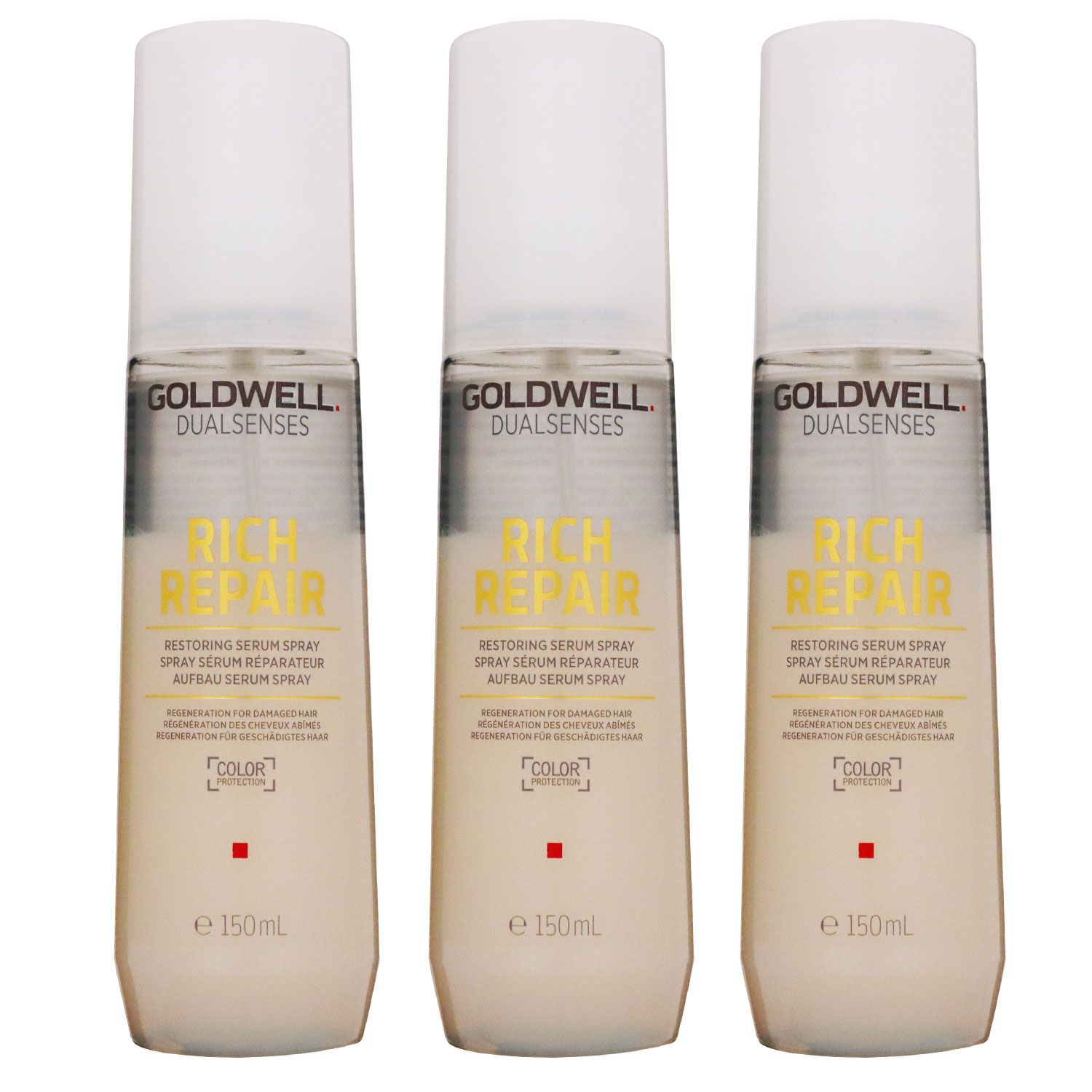 Goldwell Rich Repair Restoring 3 x 150 ml Serum Spray Leave In Set