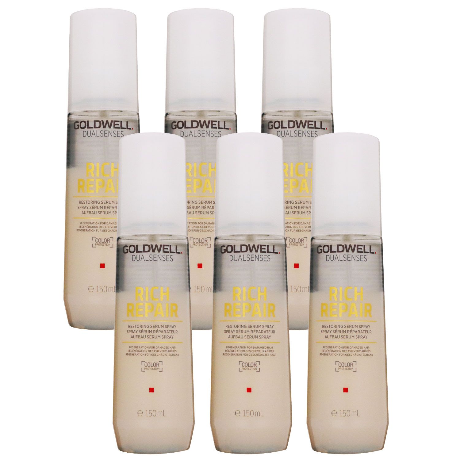 Goldwell Rich Repair Restoring 6 x 150 ml Serum Spray Leave In Set