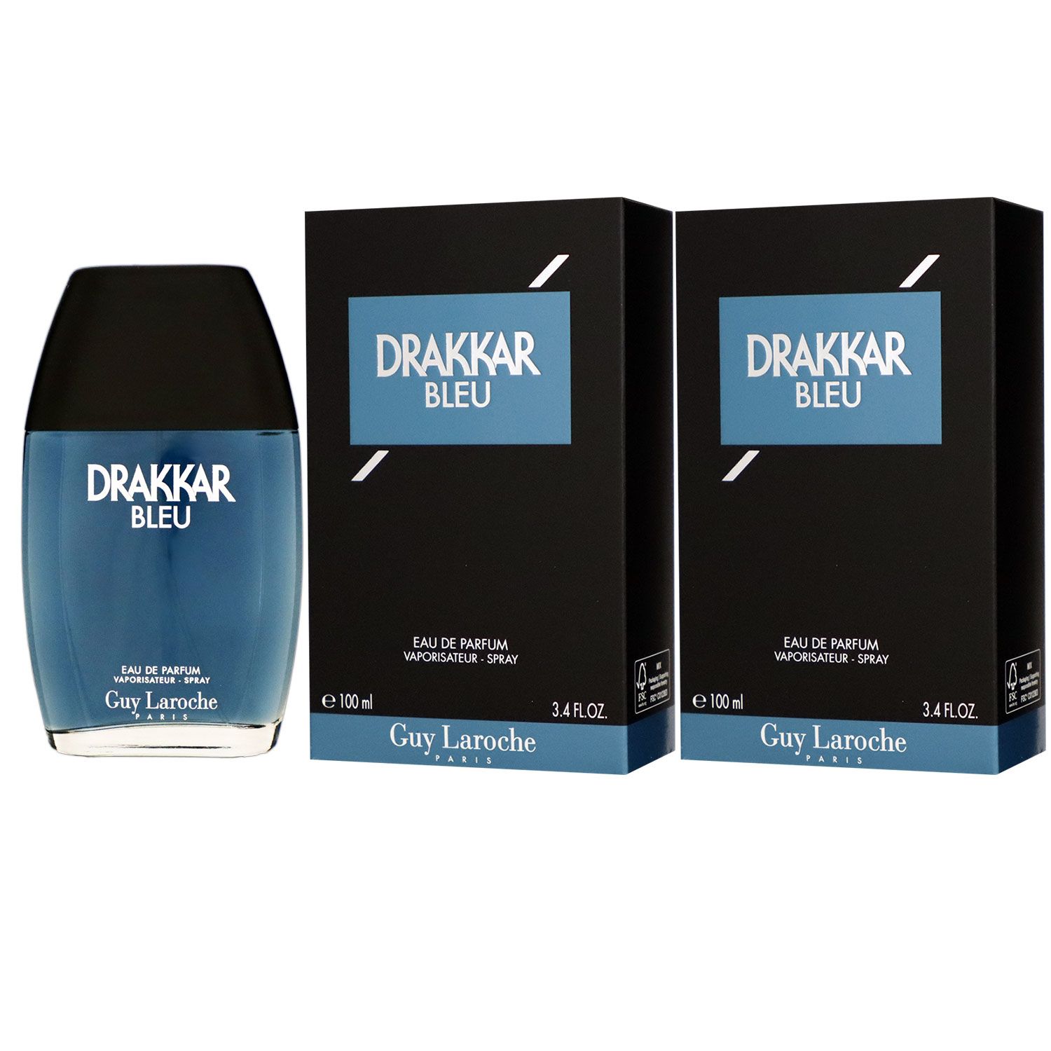 Guy Laroche Drakkar Bleu 2 x 100 ml Eau de Parfum EDP Set Herrenparfum