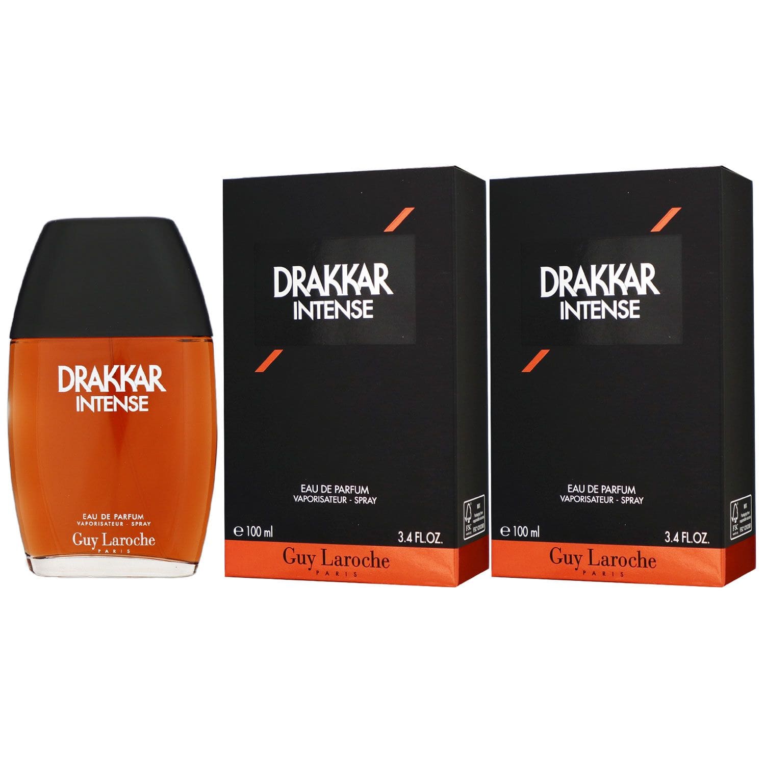 Guy Laroche Drakkar Intense 2 x 100 ml Eau de Parfum EDP Set Herrenparfum