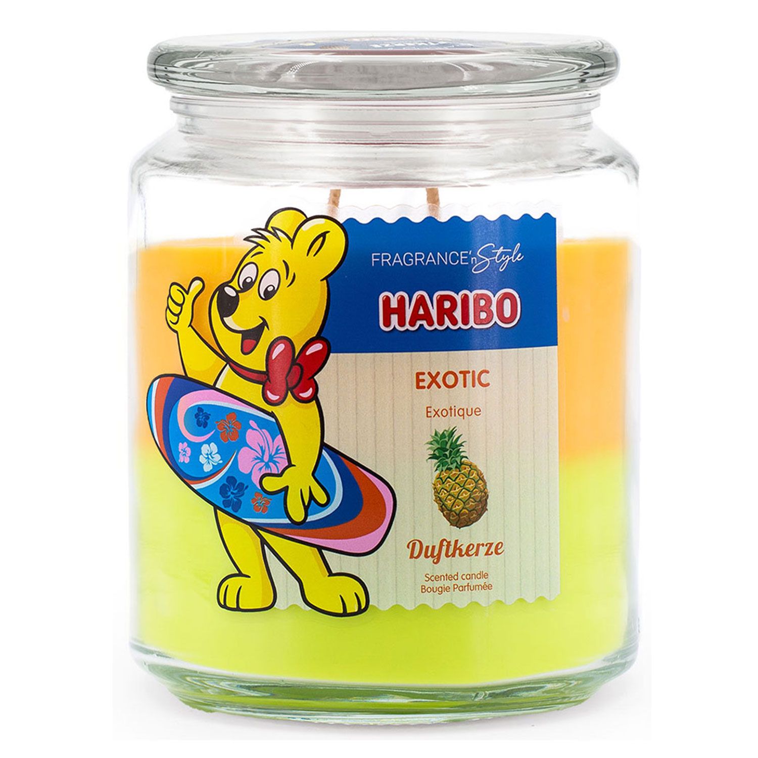 Haribo Exotic 510 g Gummib�ren Duftkerze im Glas