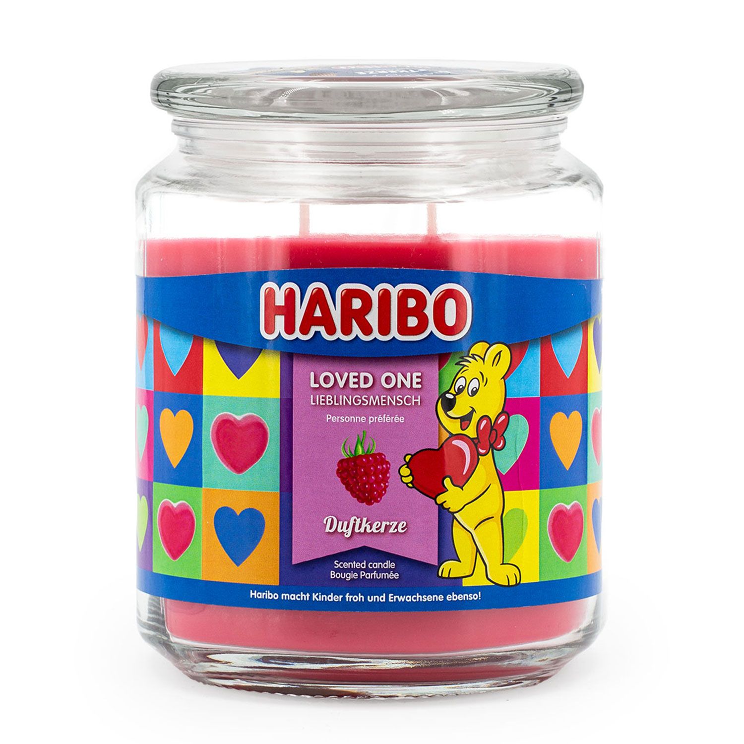 Haribo Loved one 510 g Gummib�ren Duftkerze im Glas