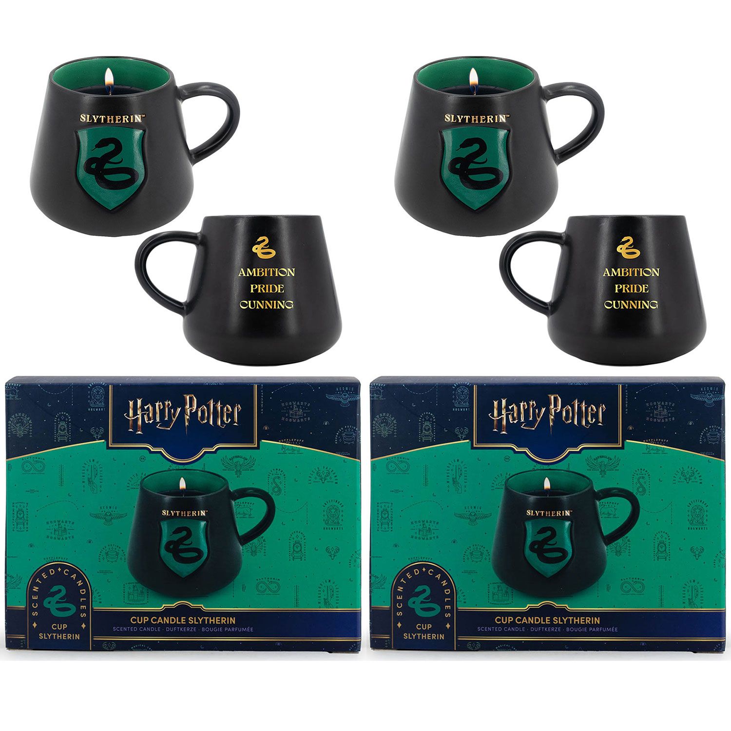 Harry Potter Cup Slytherin 2 x 275 g Duftkerze Duft Kerze Set