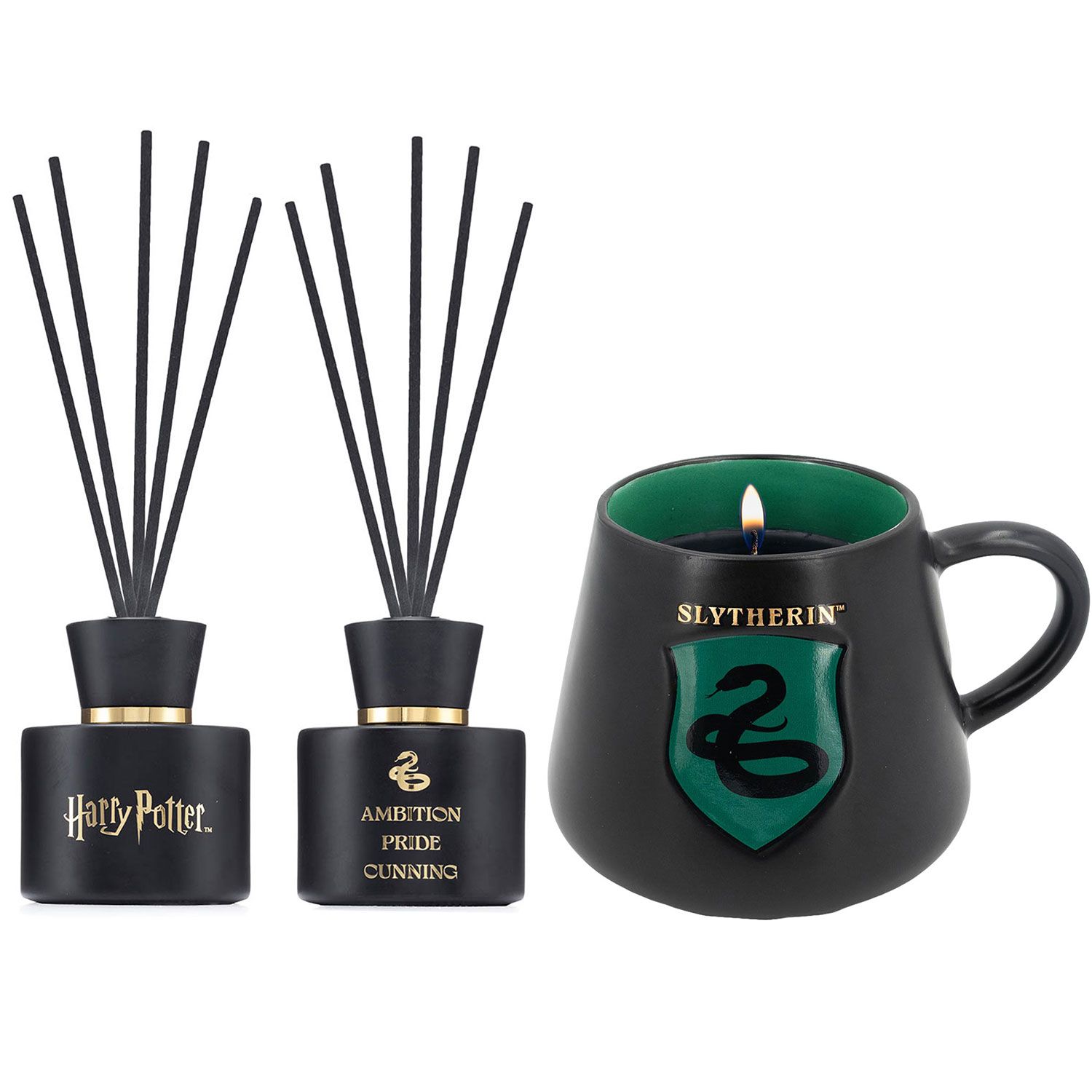 Harry Potter Slytherin 100 ml Raumduft Reed Diffuser & 275 g Cup Duftkerze