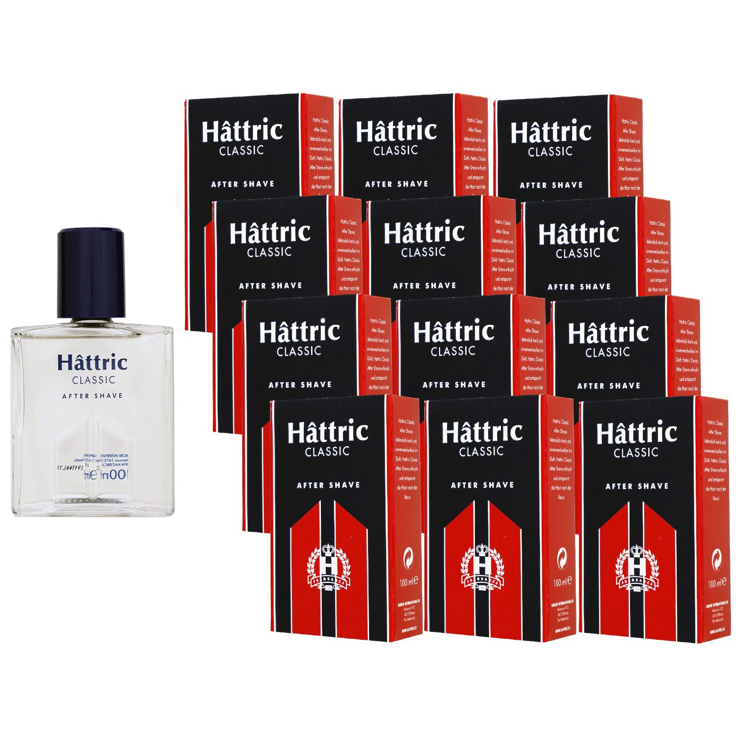 Hattric Classic After Shave 12 x 100 ml Rasierwasser Set