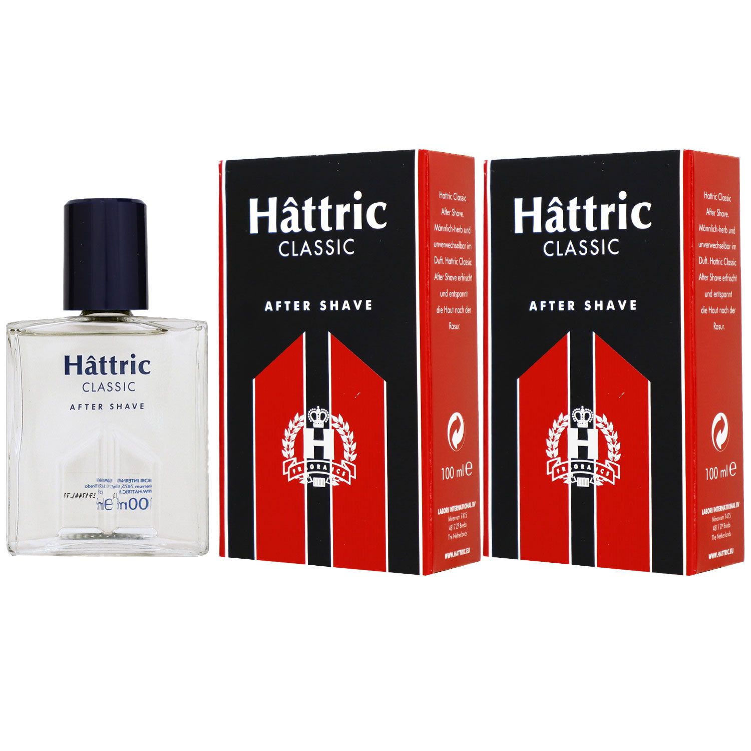 Hattric Classic After Shave 2 x 100 ml Rasierwasser Set