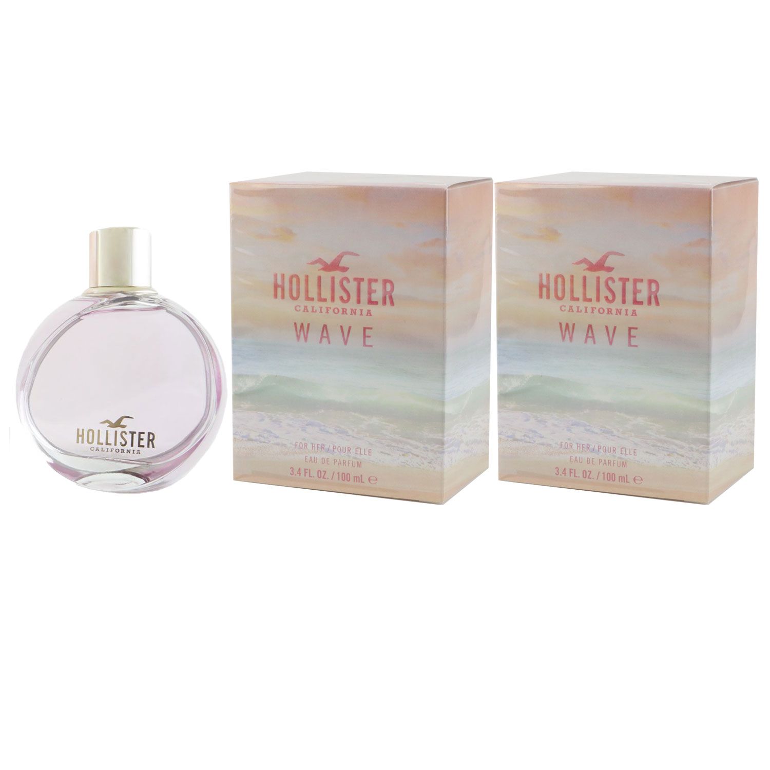 Hollister California Wave for Her 2 x 100 ml Eau de Parfum EDP Set Damenparfum