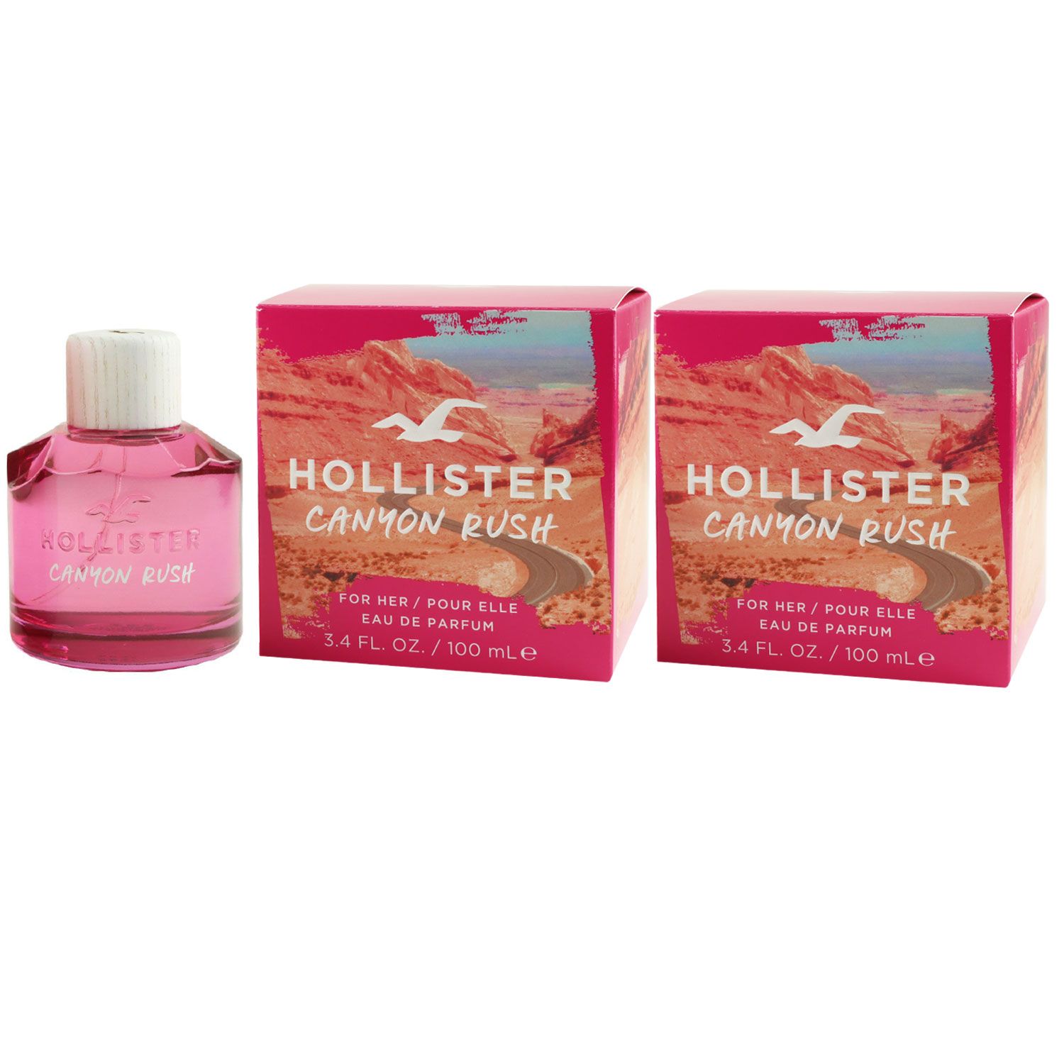 Hollister Canyon Rush for Her 2 x 100 ml Eau de Parfum EDP Set Damenduft