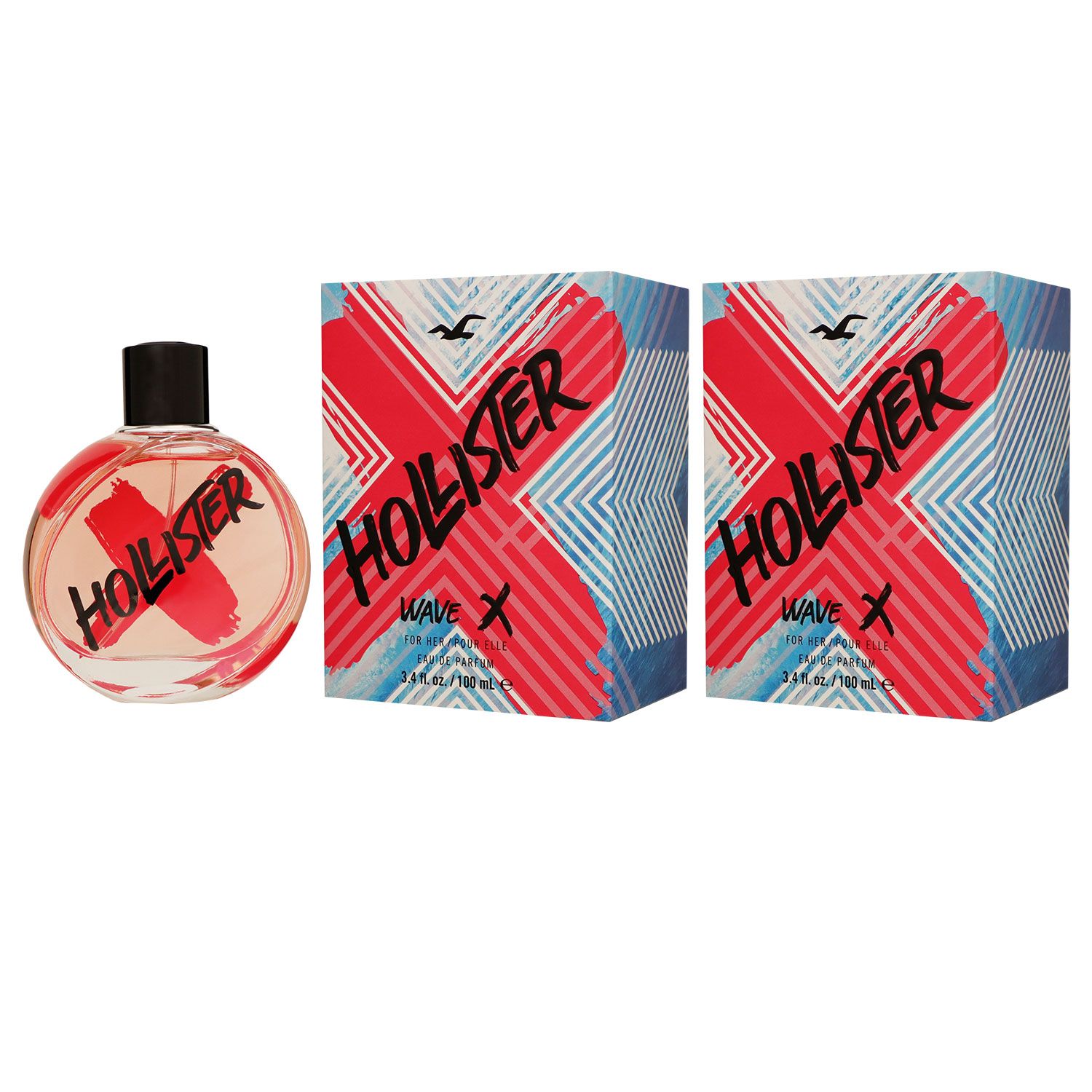 Hollister Wave X for Her 2 x 100 ml Eau de Parfum EDP Set Damenparfum