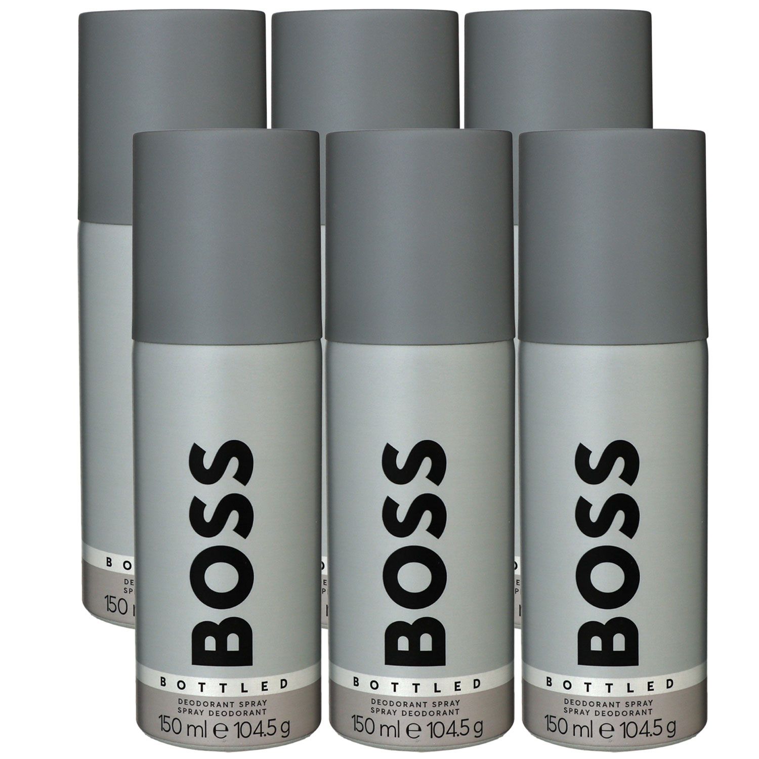 Hugo Boss Boss Bottled 6 x 150 ml Deospray Deo Spray Deodorant Set