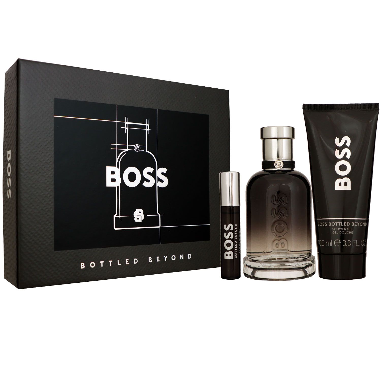 Hugo Boss Boss Bottled Beyond Set 100 ml EDP & 10 ml EDP & 100 ml Duschgel