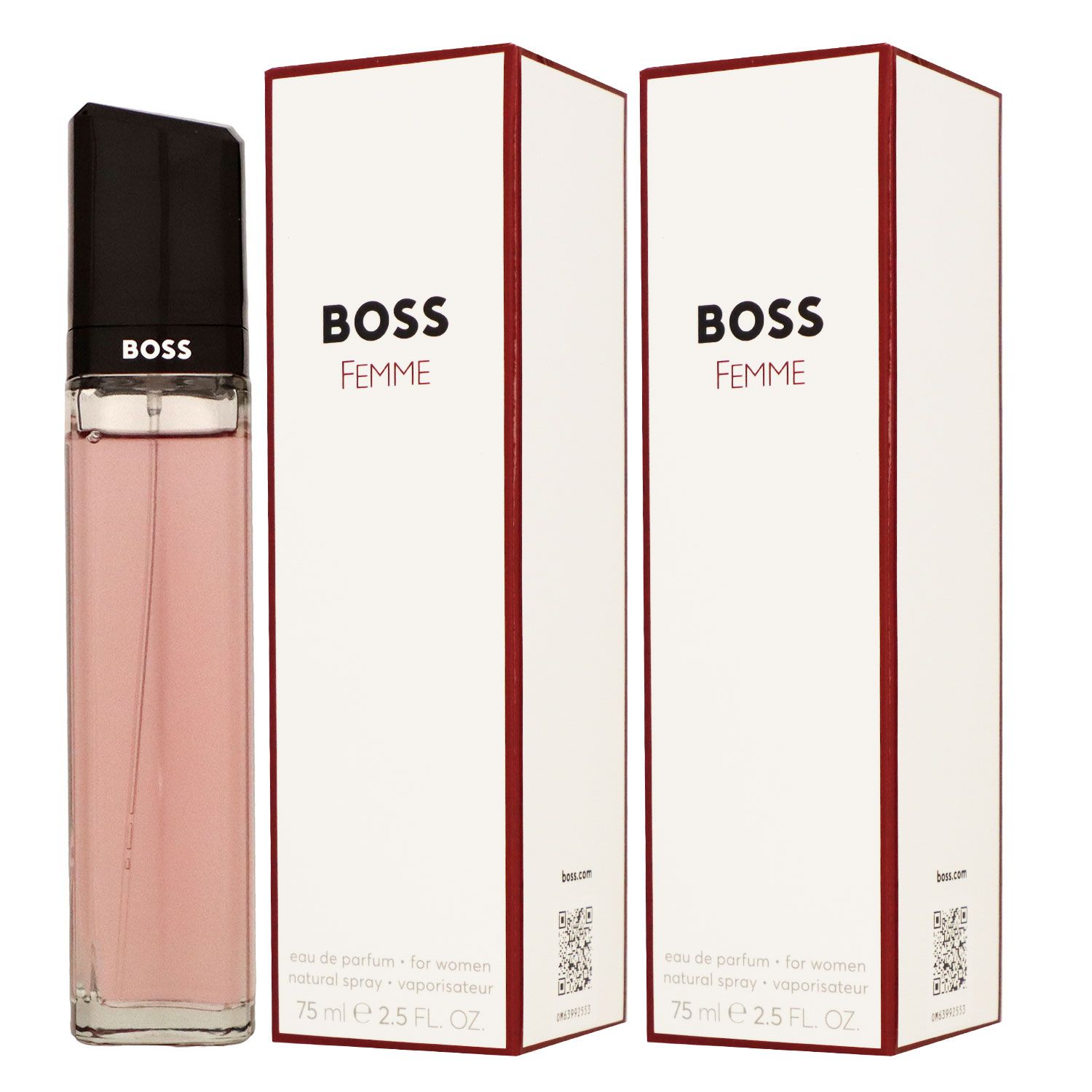 Hugo Boss Boss Femme 2 x 75 ml Eau de Parfum EDP Set Neues Design