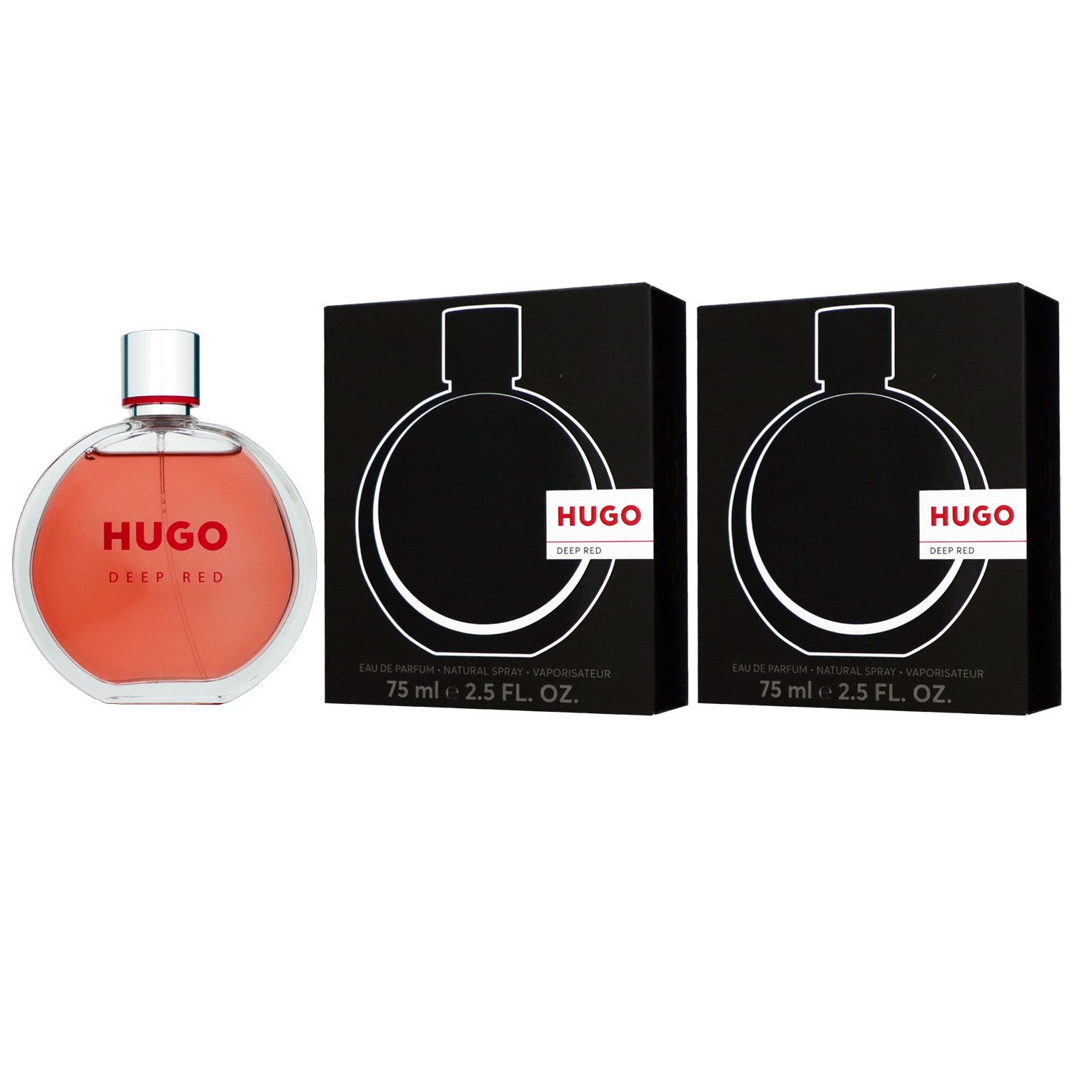 Hugo Boss Hugo Deep Red 2 x 75 ml Eau de Parfum EDP Set Neues Design