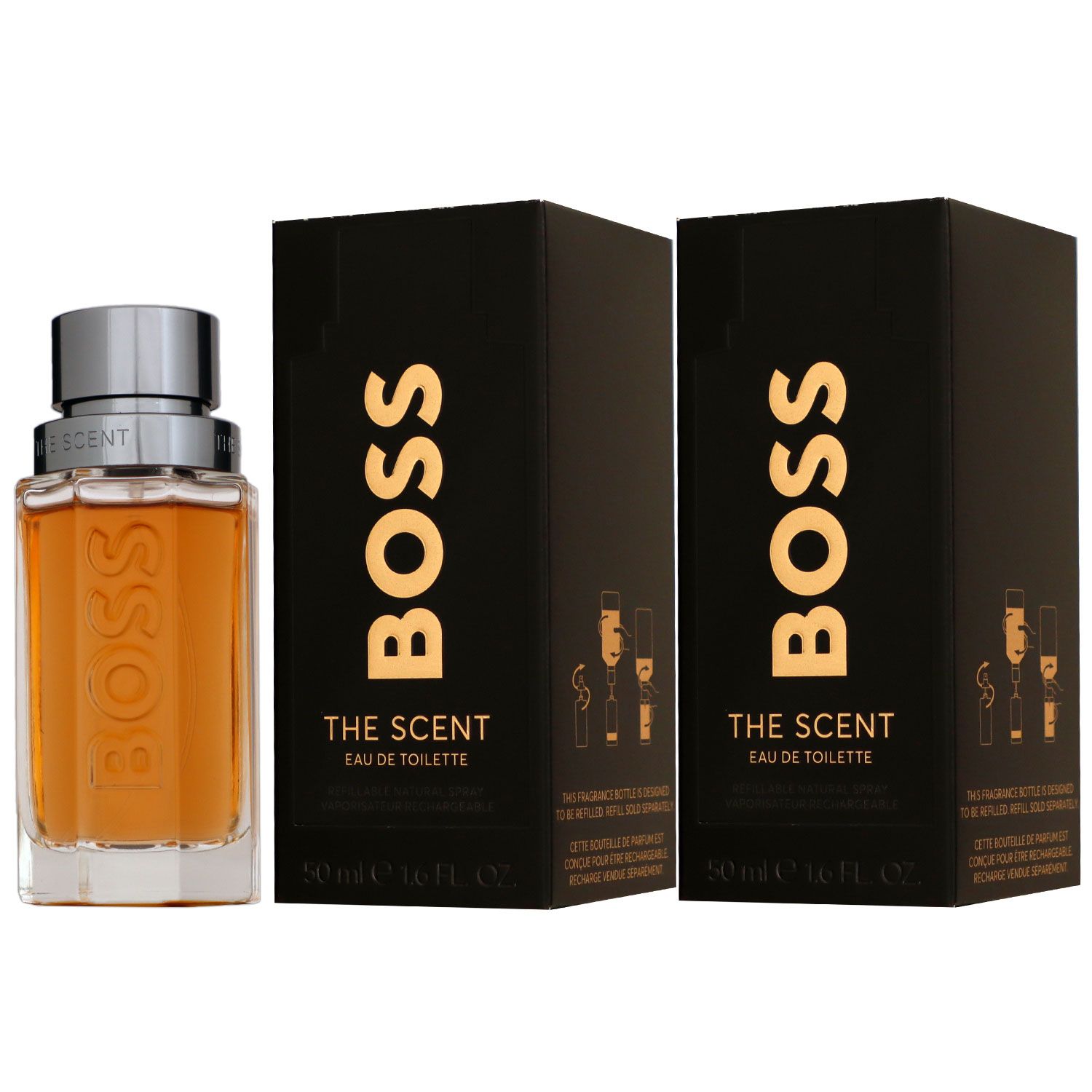 Hugo Boss The Scent 2 x 50 ml Eau de Toilette EDT Herrenduft Set