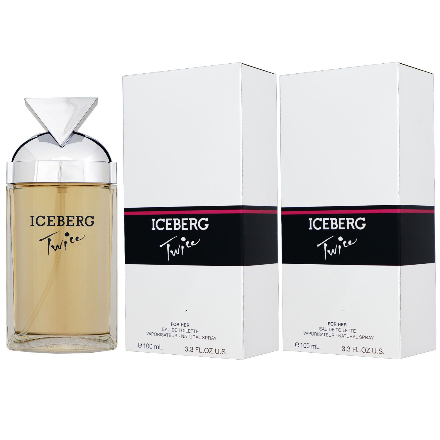 Iceberg Twice For Her Pour Femme 2 x 100 ml Eau de Toilette EDT Set