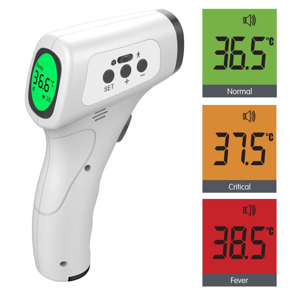 IRT-80, kontaktloses Infrarot Fieber Thermometer für Körper und Objekte  inkl. Batterie