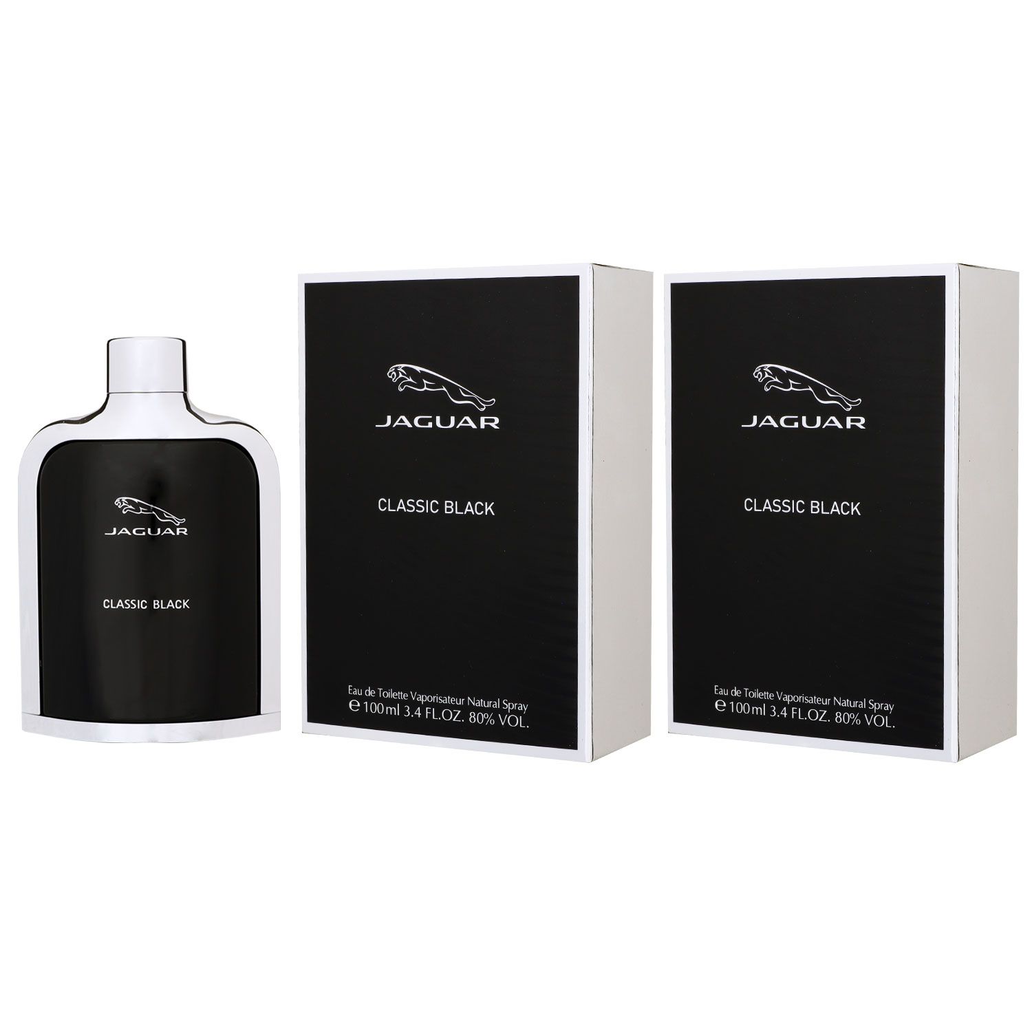 Jaguar Classic Black 2 x 100 ml Eau de Toilette EDT Set Herrenparfum