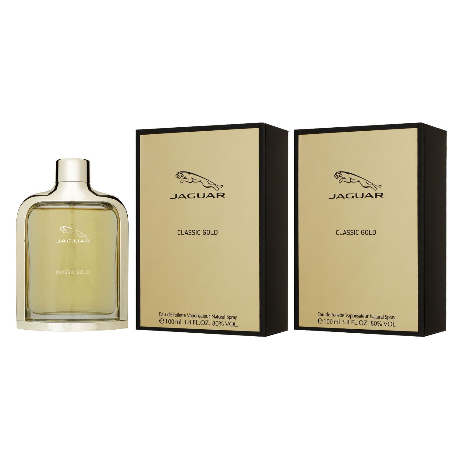 Jaguar Classic Gold 2 x 100 ml Eau de Toilette EDT Set Herrenparfum