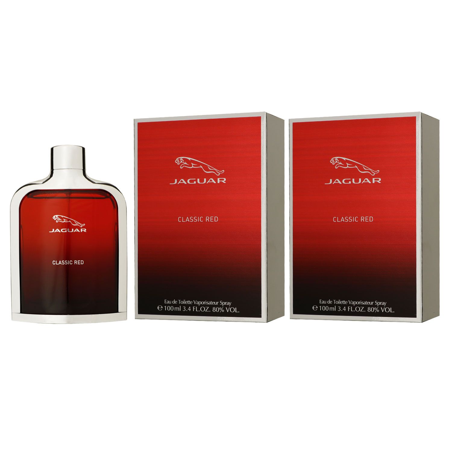 Jaguar Classic Red 2 x 100 ml Eau de Toilette Herrenparfum Herrenduft  Set