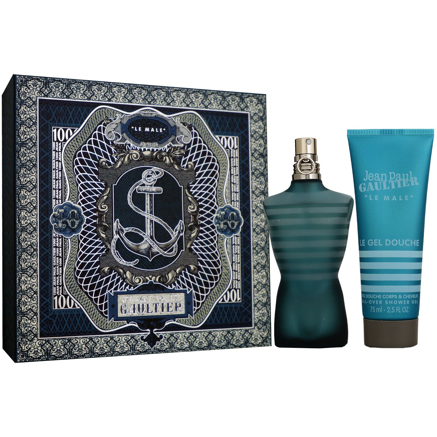 Jean Paul Gaultier Le Male Set 75 ml Eau de Toilette EDT & 75 ml Duschgel Showergel