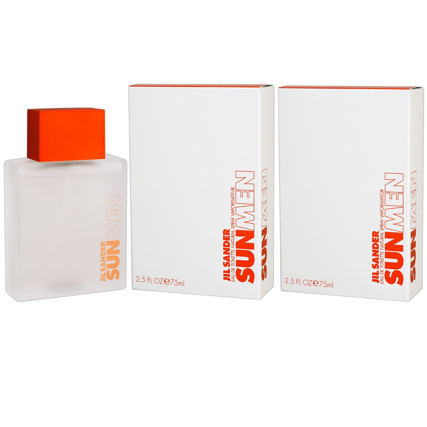 Jil Sander Sun Men - Man 2 x 75 ml Eau de Toilette EDT Set Herrenduft Herren Duft