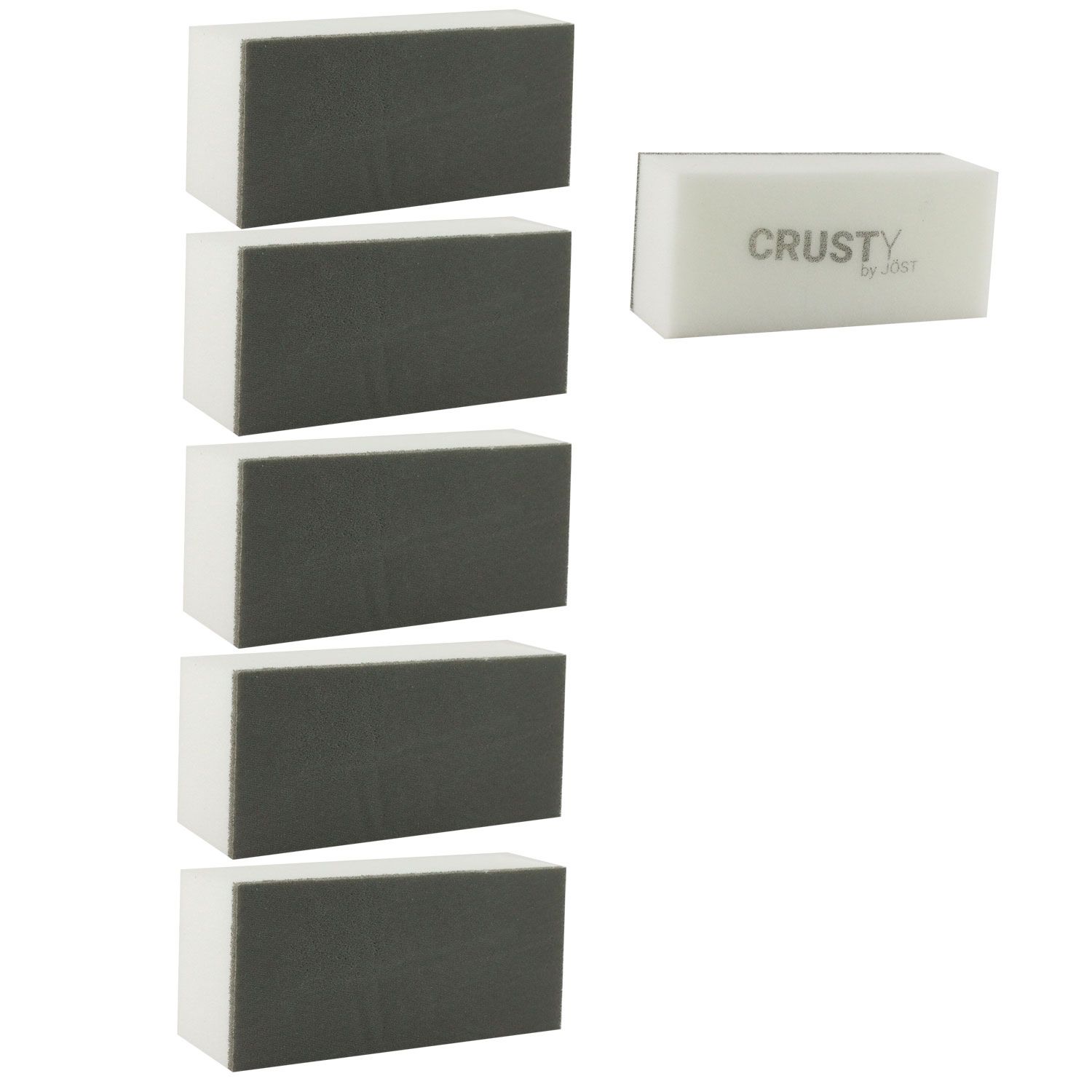 J�st Crusty Schwamm 5 x 130 x 60 mm grau   Set