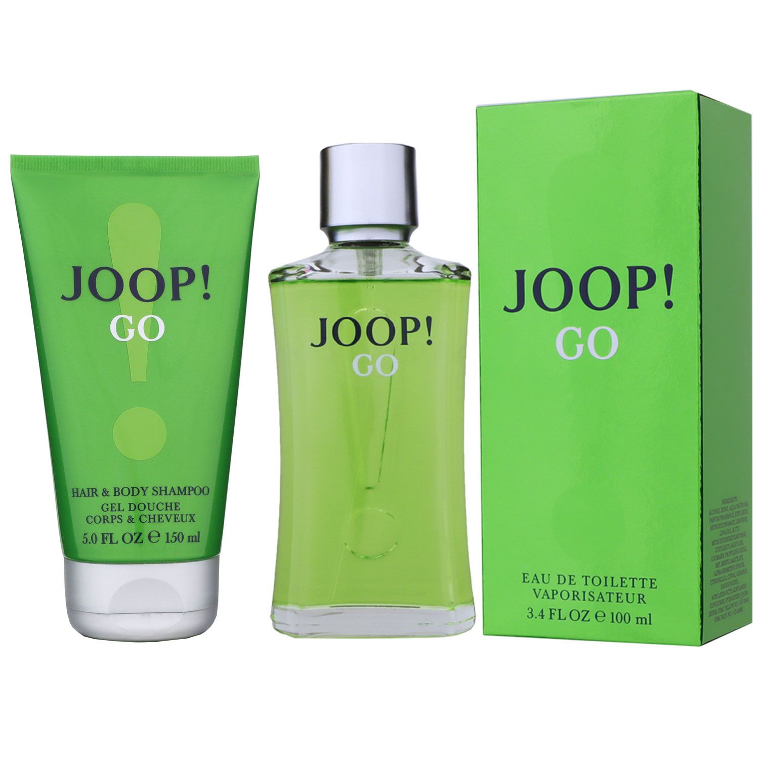 Joop Go 100 ml Eau de Toilette EDT & 150 ml Hair & Body Shampoo Showergel Set