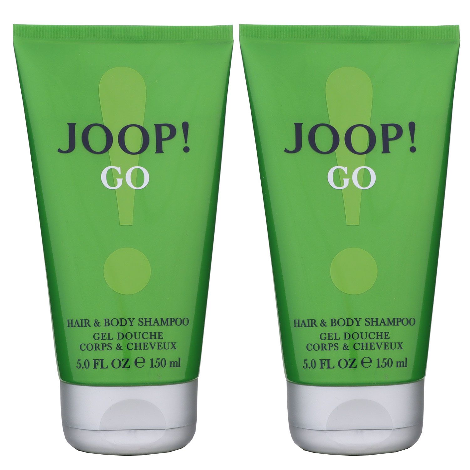 Joop Go 2 x 150 ml Hair & Body Shampoo Showergel Shower Gel Duschgel Set