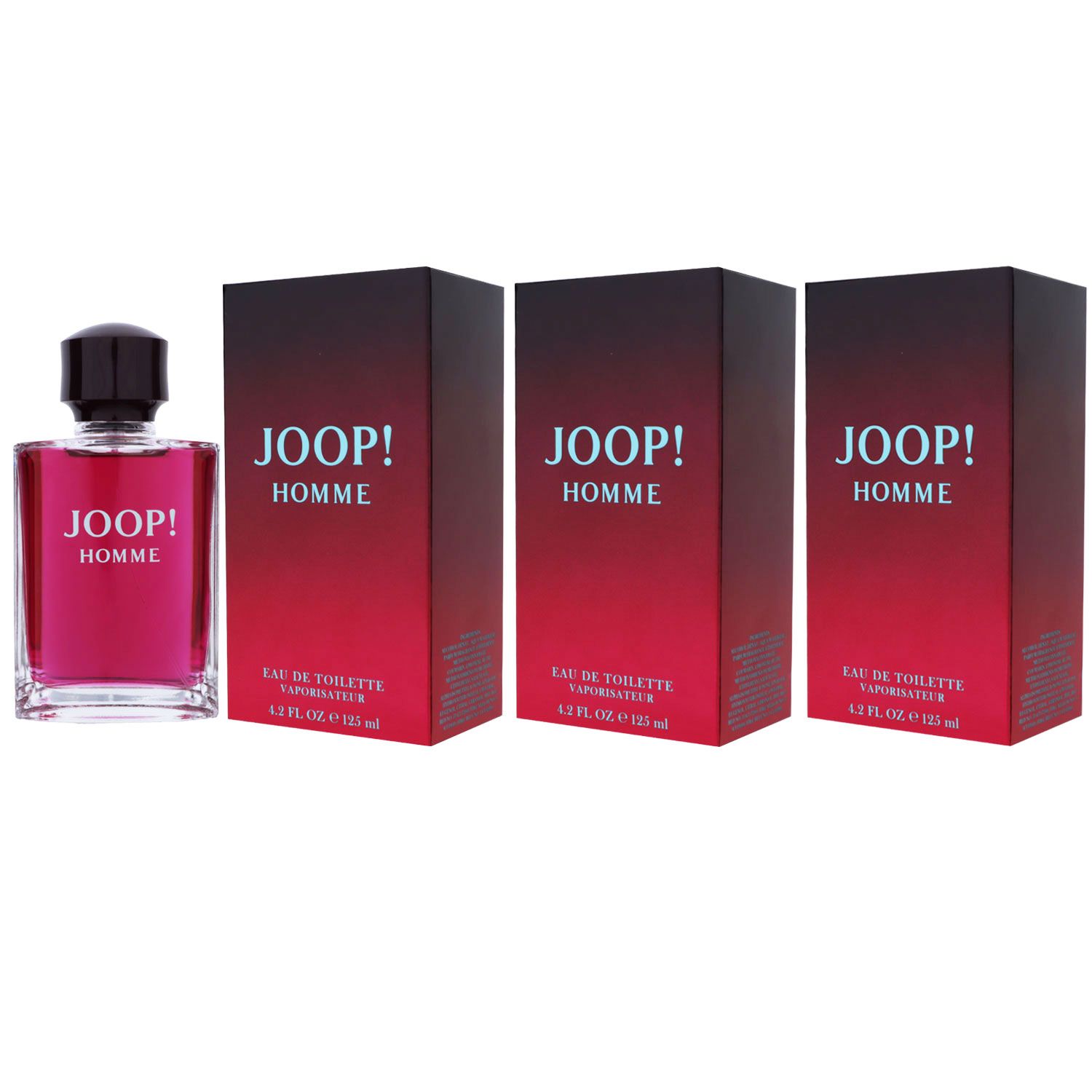 Joop Homme 3 x 125 ml Eau de Toilette EDT Set Herrenduft Herren Duft
