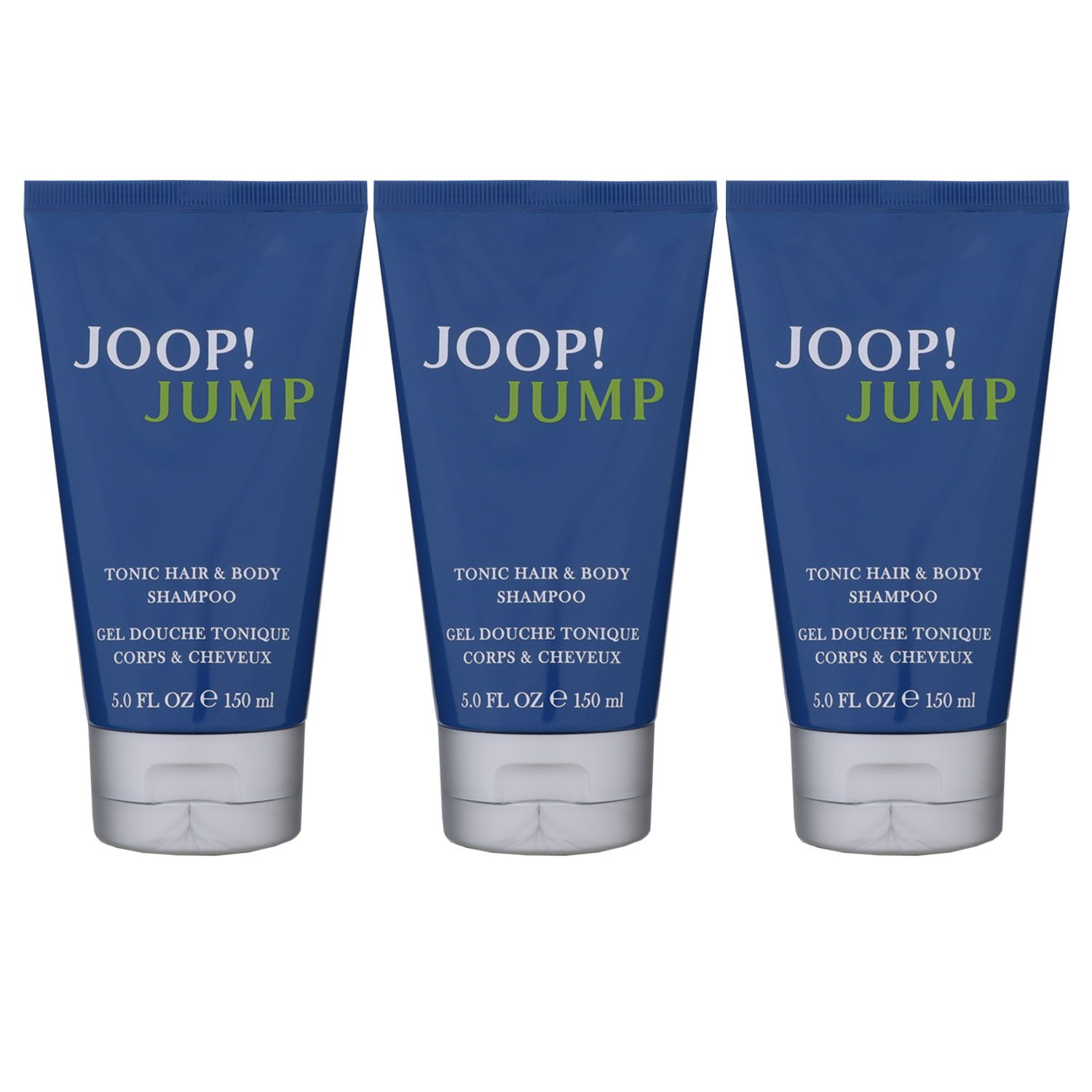 Joop Jump 3 x 150 ml Tonic Hair & Body Shampoo Duschgel f�r K�rper & Haar Set
