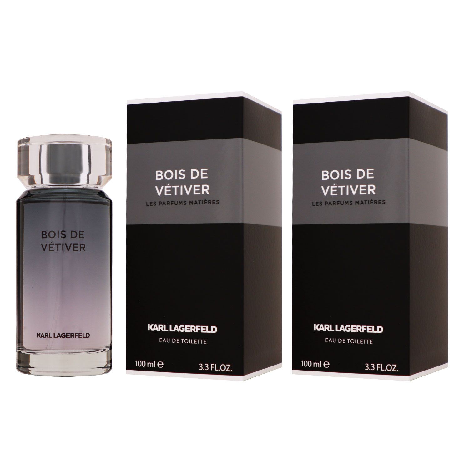 Karl Lagerfeld Bois de Vetiver 2 x 100 ml Eau de Toilette EDT Herrenduft Set