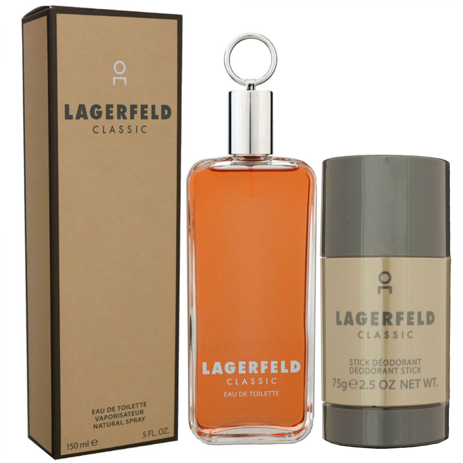 Karl Lagerfeld Classic 150 ml Eau de Toilette EDT & 75 ml Deo Stick Set
