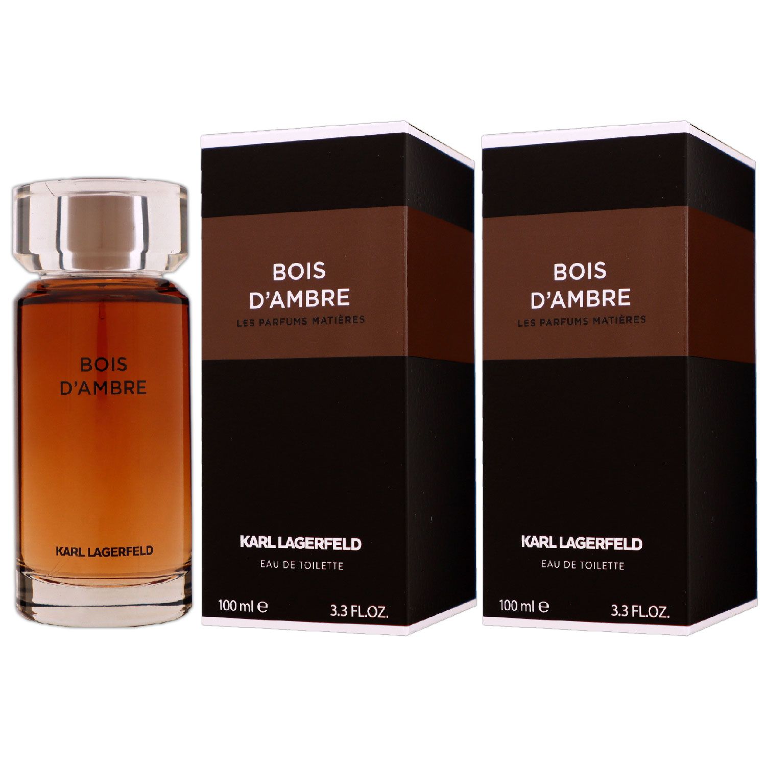 Karl Lagerfeld Les Parfums Matieres Bois d Ambre 2 x 100 ml Eau de Toilette EDT Set
