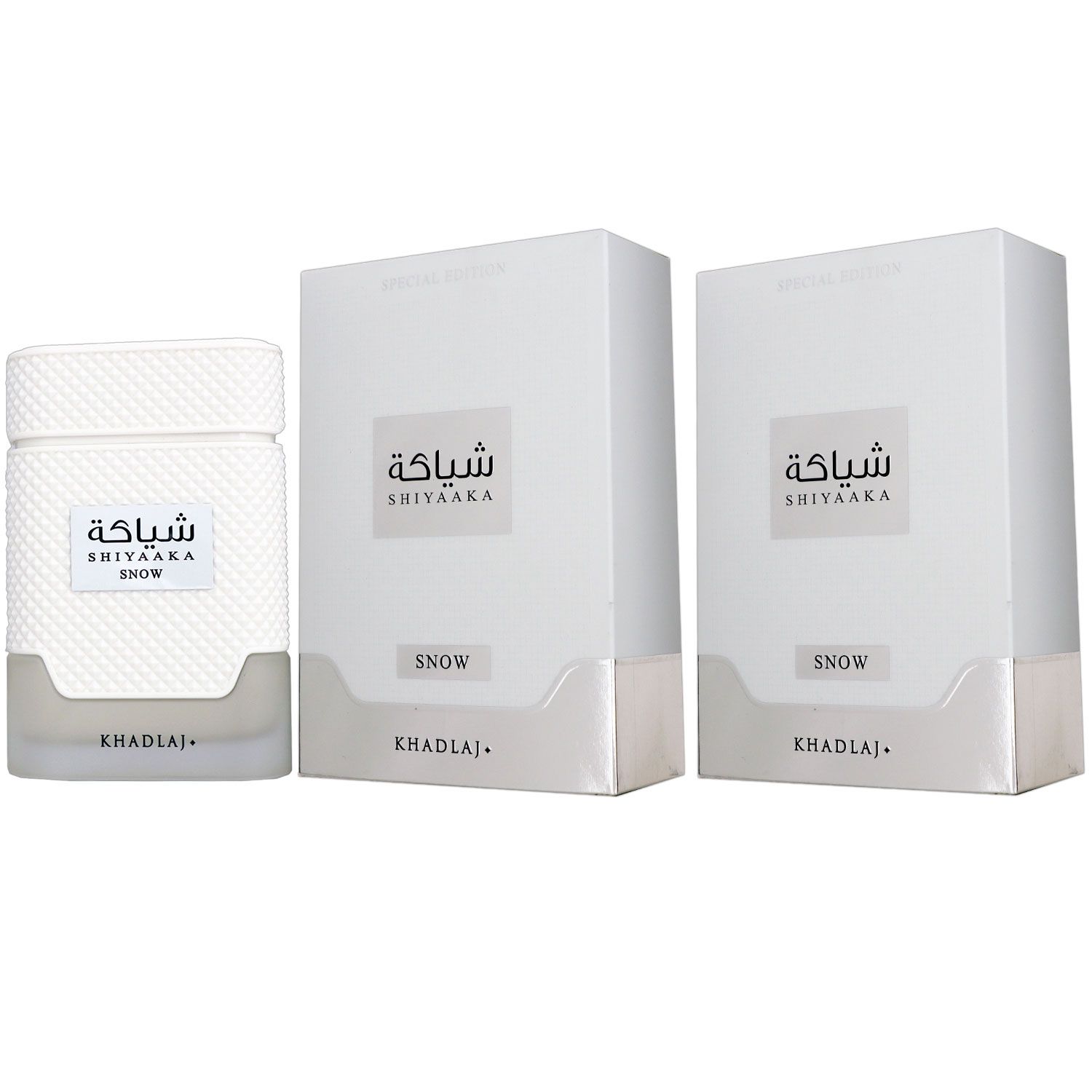 Khadlaj Shiyaaka Snow 2 x 100 ml Eau de Parfum EDP Herrenparfum Set