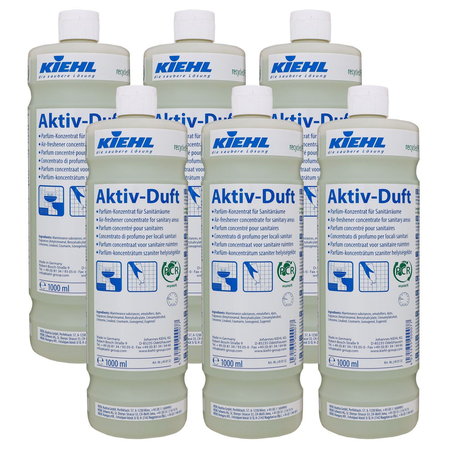 Kiehl Aktiv-Duft 6 x 1 Liter Parf�m-Konzentrat f�r Sanit�rr�ume Raumduft Set