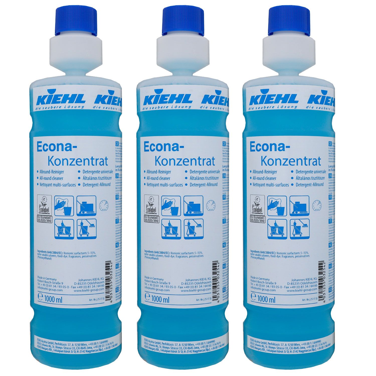 Kiehl Econa Konzentrat 3 x 1 Liter Alkoholreiniger Allround-Reiniger
