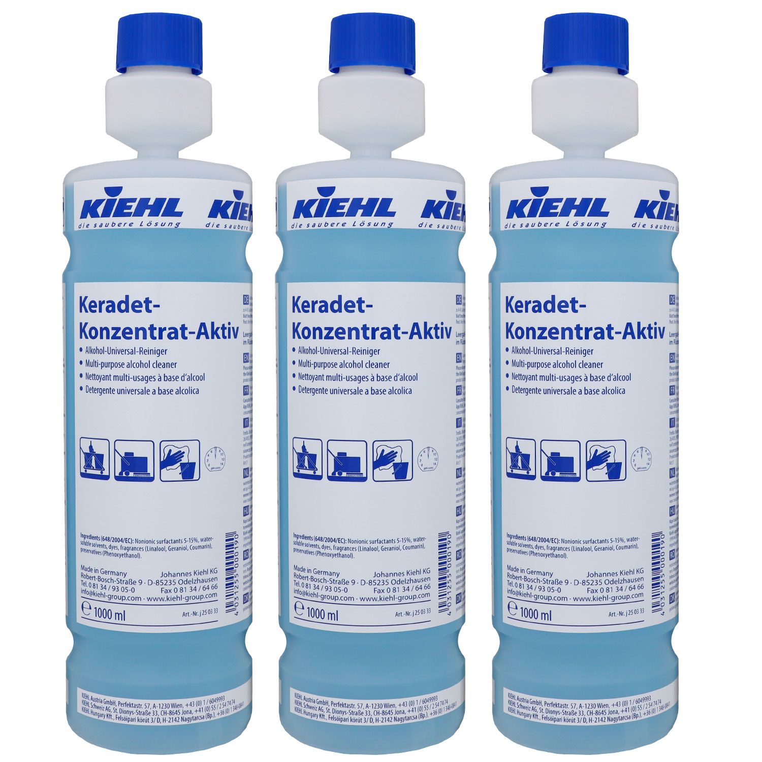Kiehl Keradet-Aktiv Alkoholreiniger 3 x 1 Liter Flasche Reinigungsaktiver