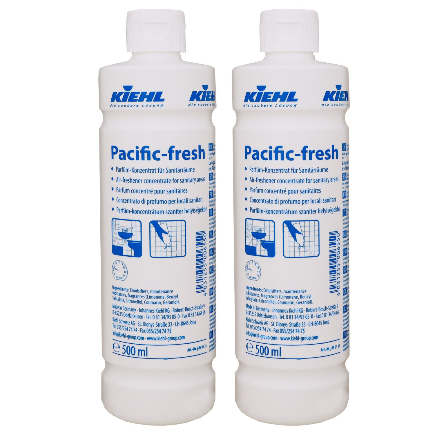 Kiehl Pacific-fresh 2 x 500 ml Parf�m-Konzentrat f�r Sanit�rr�ume Duft�l Set