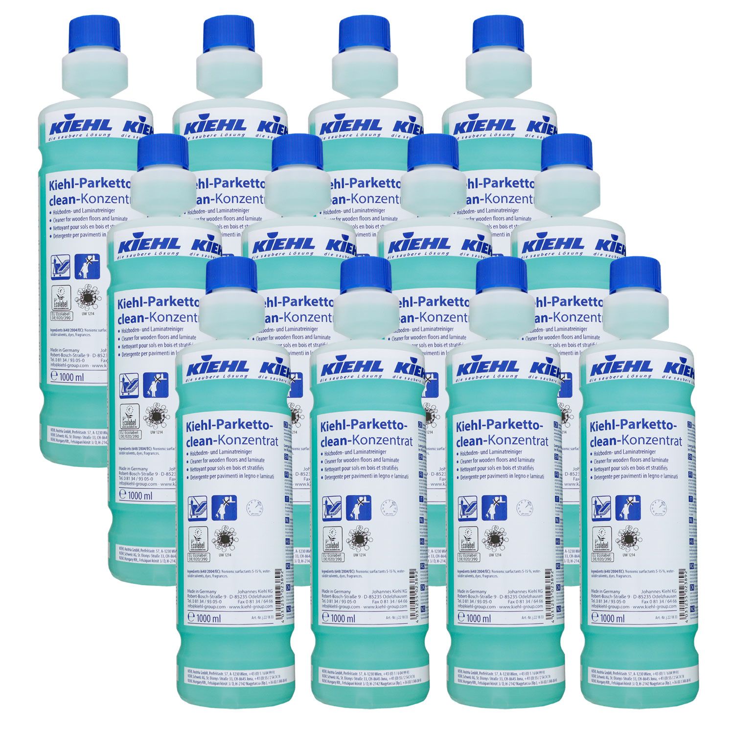 Kiehl Parketto Clean 12 x 1 Liter Konzentrat Bodenreiniger