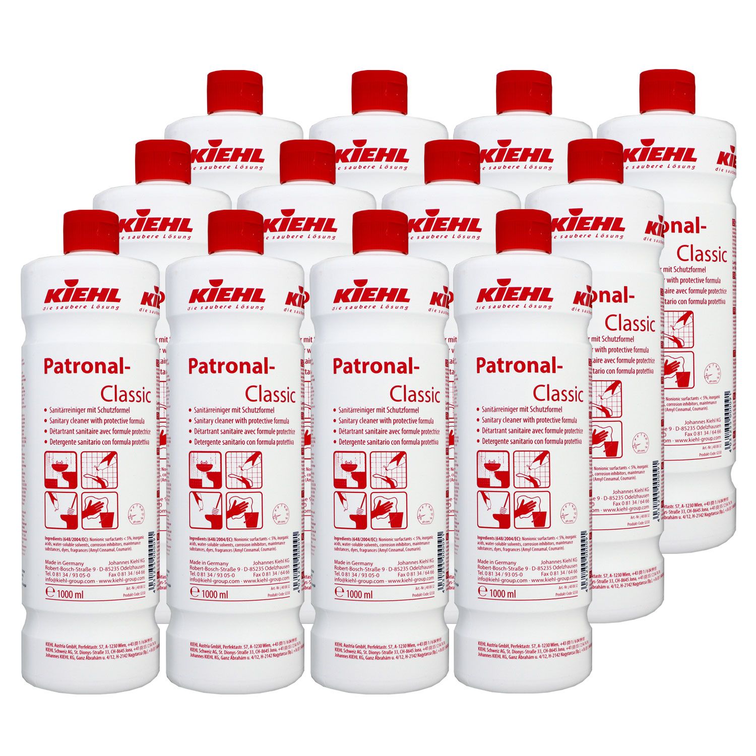 Kiehl Patronal Classic 12 x 1 Liter Sanit�rreiniger mit Schutzformel
