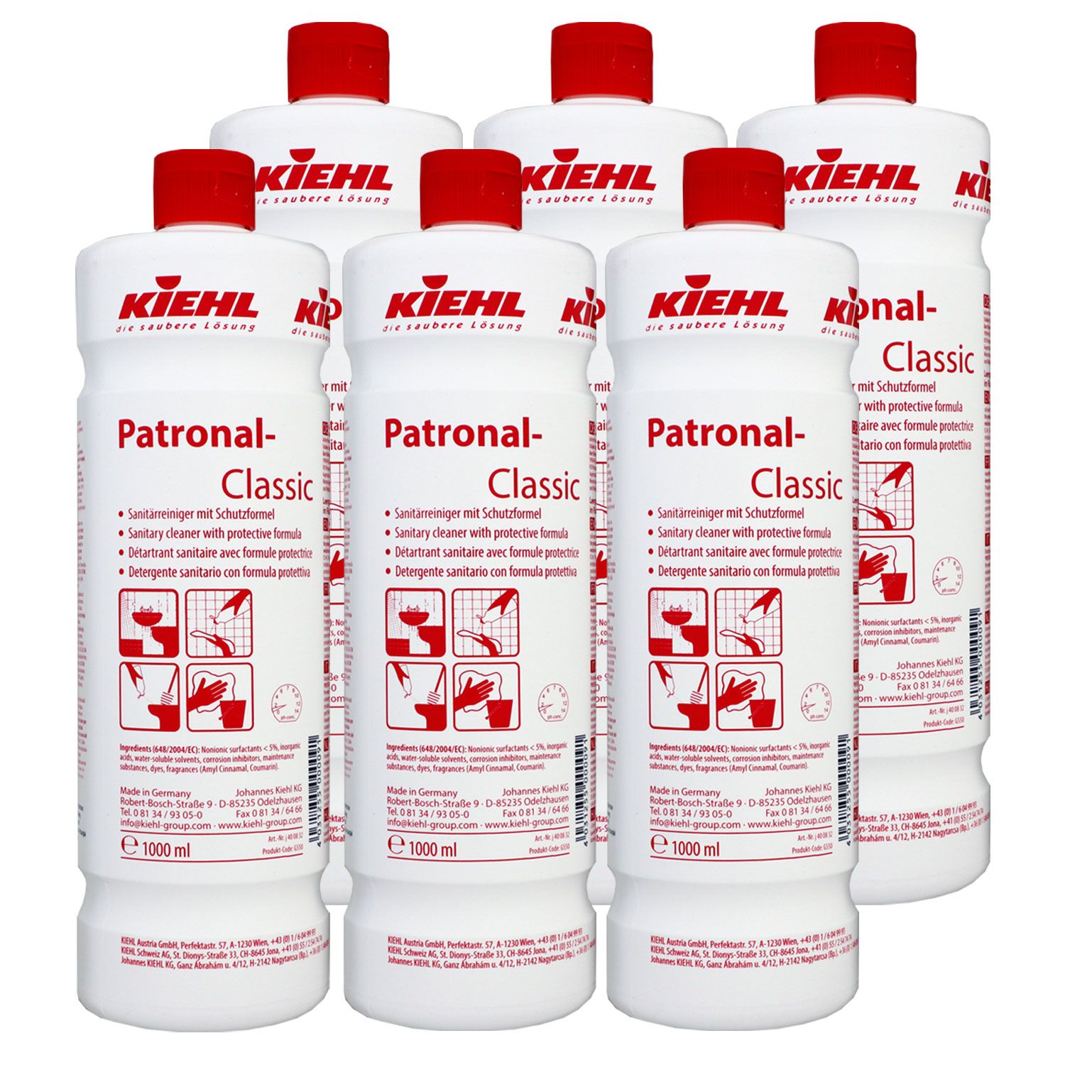 Kiehl Patronal Classic 6 x 1 Liter Sanit�rreiniger mit Schutzformel