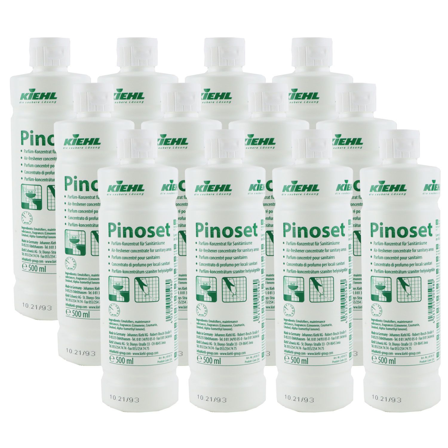 Kiehl Pinoset 12 x 500 ml Parf�m-Konzentrat f�r Sanit�rr�ume Raumduft Set