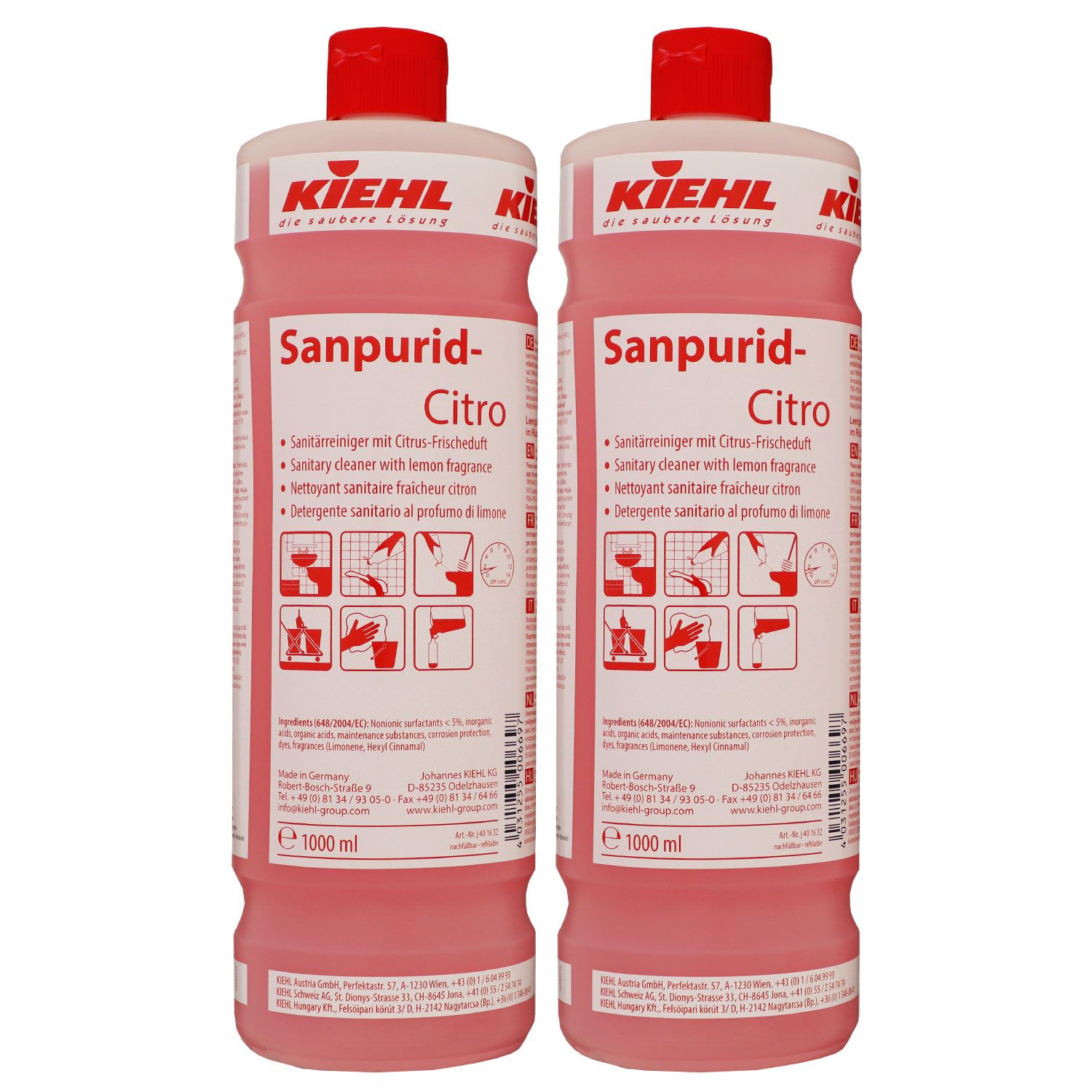 Kiehl Sanpurid-Citro 2 x 1 Liter Sanit�rreiniger mit Citrus-Frischeduft Set