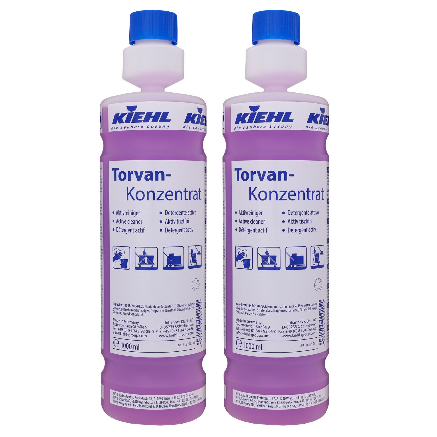 Kiehl Torvan Konzentrat 2 x 1 Liter Unterhaltsreiniger und Intensivreiniger Set