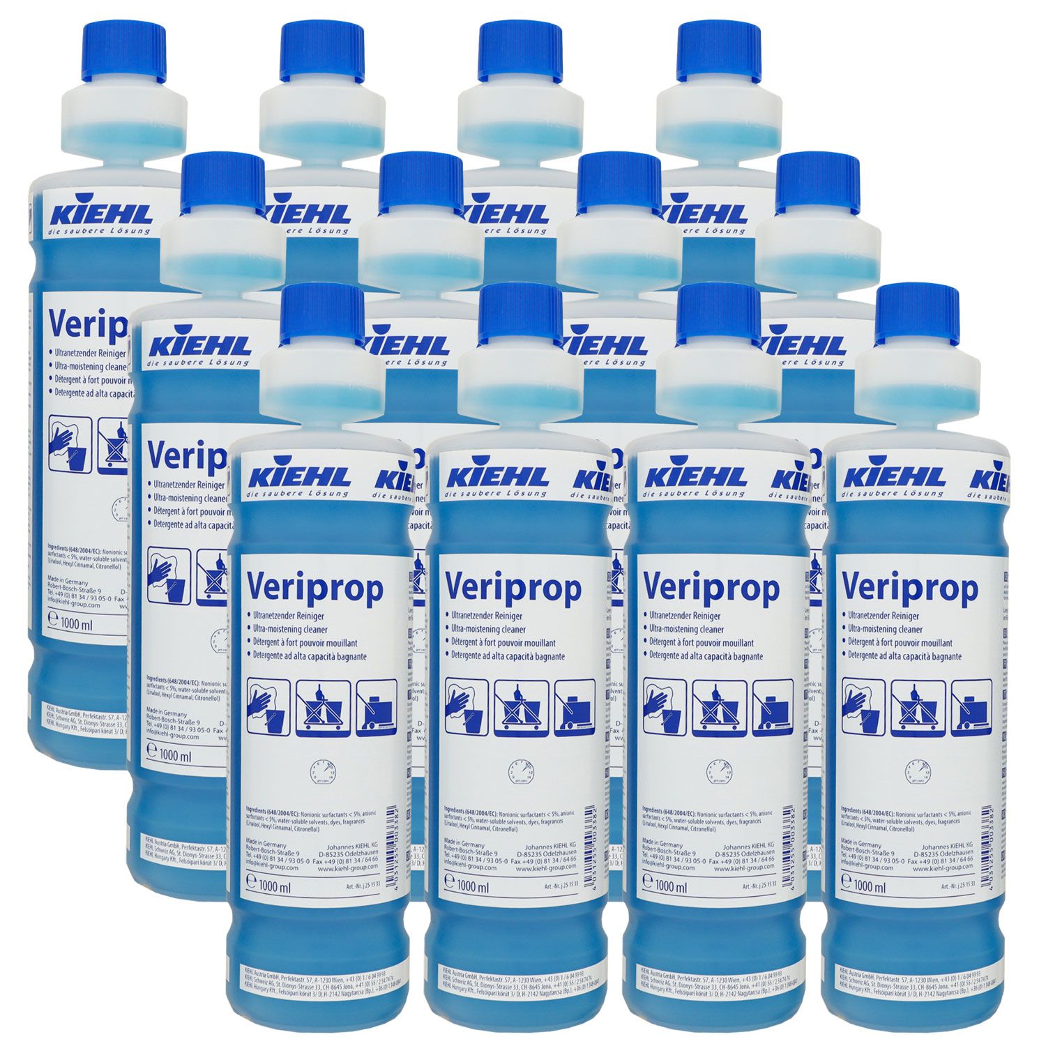 Kiehl Veriprop 12 x 1 Liter Ultranetzender Reiniger Unterhaltsreiniger Set
