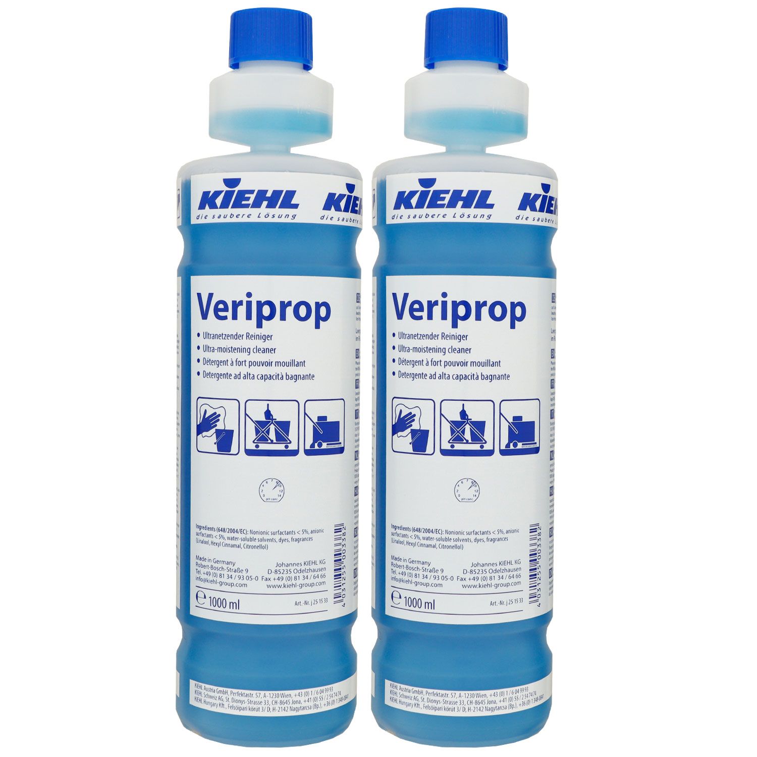 Kiehl Veriprop 2 x 1 Liter Ultranetzender Reiniger Unterhaltsreiniger Set
