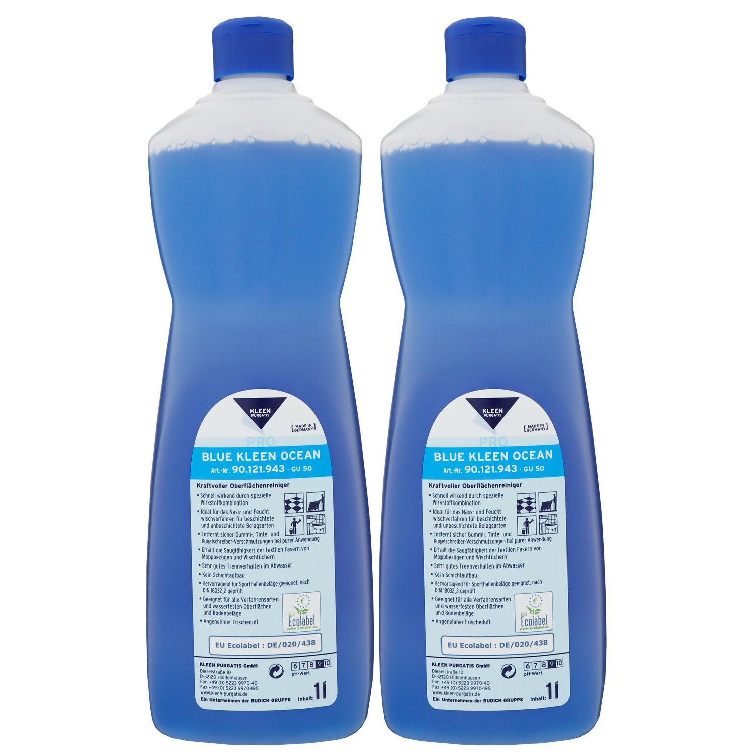 Kleen Purgatis Blue Kleen Ocean 2 x 1 Liter Oberfl�chen Mehrzweckreiniger  Set